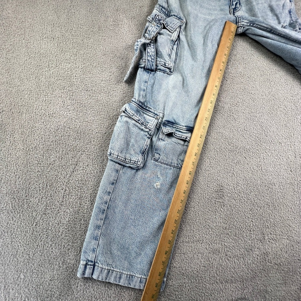 Aeropostale Low Rise Cargo Jeans Womens Small Light Y2K Distressed Utility Pants - Picture 8 of 15